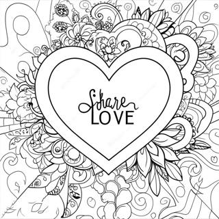 Share The Love Logo Coloring Page 54451-45326