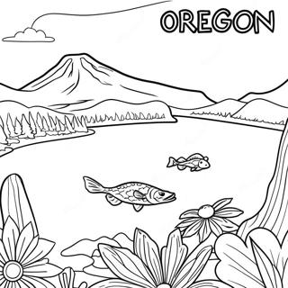 Oregon State Map Coloring Page 54461-45334