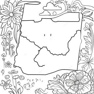 Oregon State Map Coloring Page 54461-45335