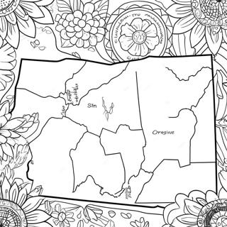 Oregon State Map Coloring Page 54461-45336