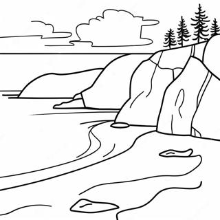 Oregon Coastline Coloring Page 54462-45330