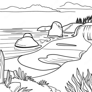 Oregon Coastline Coloring Page 54462-45331