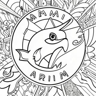 Miami Marlins Logo Coloring Page 54511-45374