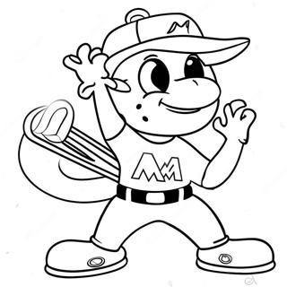 Miami Marlins Mascot Coloring Page 54512-45377