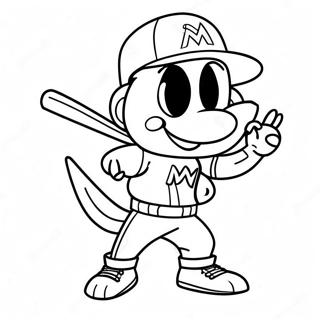 Miami Marlins Mascot Coloring Page 54512-45378