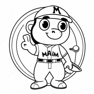 Miami Marlins Mascot Coloring Page 54512-45379