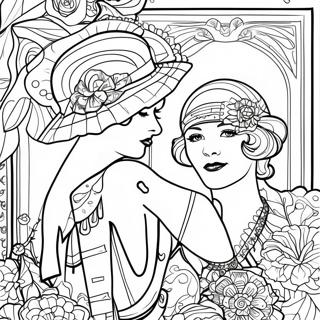 1920s Vintage Fashion Coloring Page 54521-45384