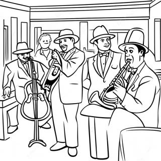 1920s Jazz Music Scene Coloring Page 54522-45390