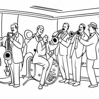 1920s Jazz Music Scene Coloring Page 54522-45391