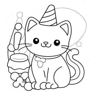 Cute Candy Cat In A Sweet Shop Coloring Page 54532-45396