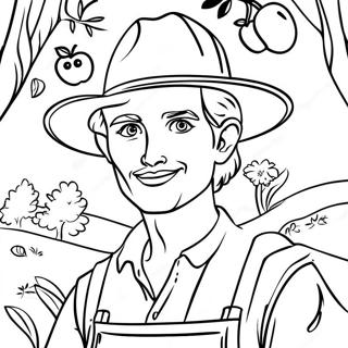 Johnny Appleseed Coloring Pages