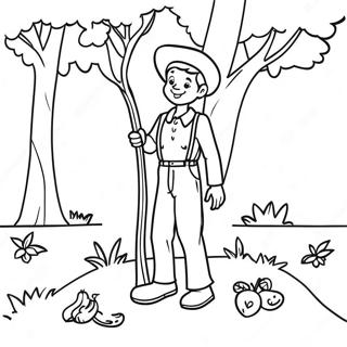 Johnny Appleseed Coloring Pages