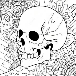 Love Skull Coloring Page 54571-45423