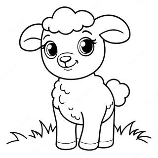 Cute Baby Sheep Coloring Page 54592-45434