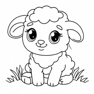 Cute Baby Sheep Coloring Page 54592-45435