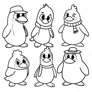 Cheerful Club Penguin Characters Coloring Page 54602-45449