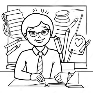 Teachers Day Coloring Page 54611-45456