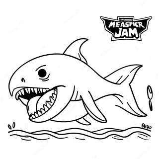 Megalodon Monster Jam Coloring Page 54621-45460