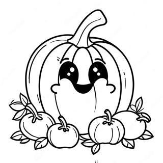 Happy Pumpkin Prayer Coloring Page 54632-45472