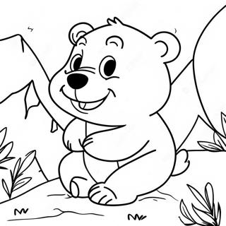 Grizzly The Bear And Lemmings Adventure Coloring Page 54642-45482