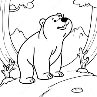 Grizzly The Bear And Lemmings Adventure Coloring Page 54642-45484