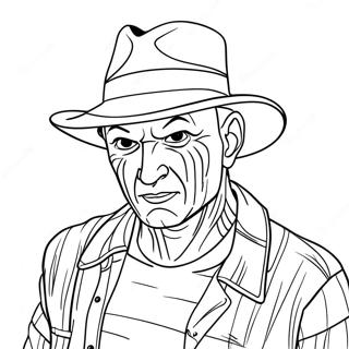 Scary Freddy Krueger In Dreams Coloring Page 54652-45489