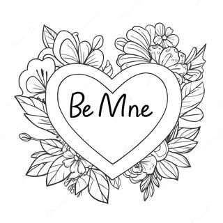 Be Mine Heart Coloring Page 54701-45519