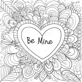 Be Mine Heart Coloring Page 54701-45520