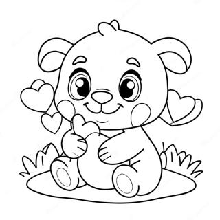 Cute Be Mine Animals Coloring Page 54702-45529