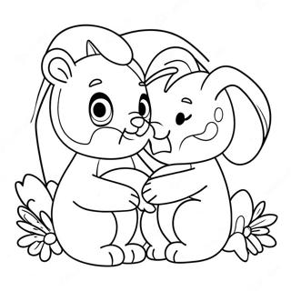 Cute Be Mine Animals Coloring Page 54702-45530