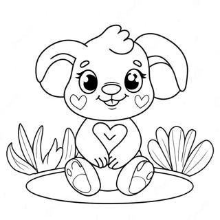 Cute Be Mine Animals Coloring Page 54702-45532