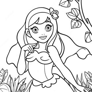 Flora From Winx Club In Nature Coloring Page 54712-45538