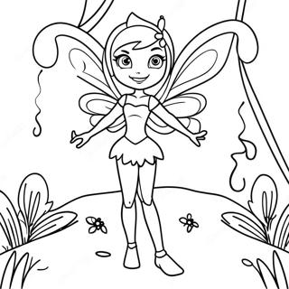 Flora From Winx Club In Nature Coloring Page 54712-45540