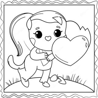 Preschool Valentines Coloring Page 5472-4378