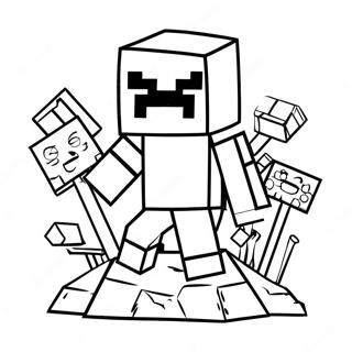 Cool Minecraft Coloring Page 54751-45571