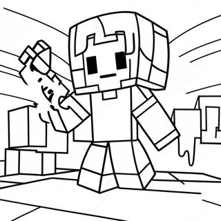 Cool Minecraft Coloring Page 54751-45572