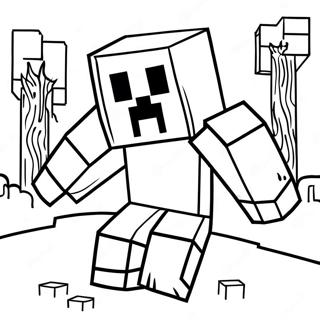 Cool Minecraft Coloring Pages