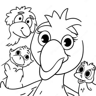 Big Bird With Friends Coloring Page 54782-45602