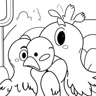 Big Bird With Friends Coloring Page 54782-45604