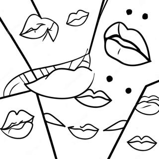 Pop Art Lips Coloring Page 54801-45606