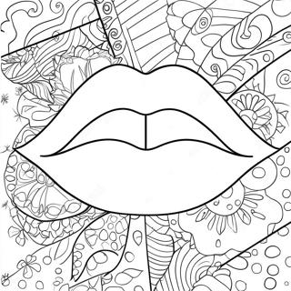 Pop Art Lips Coloring Page 54801-45607