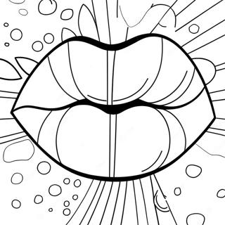 Bold Pop Art Lips Coloring Page 54802-45617