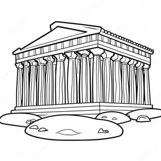 Ancient Parthenon Coloring Page 54822-45626