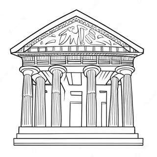 Ancient Parthenon Coloring Page 54822-45627