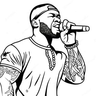 50 Cent Performing Live Coloring Page 54832-45642