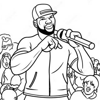 50 Cent Performing Live Coloring Page 54832-45644