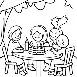 Fun Family Gathering Coloring Page 54852-45649