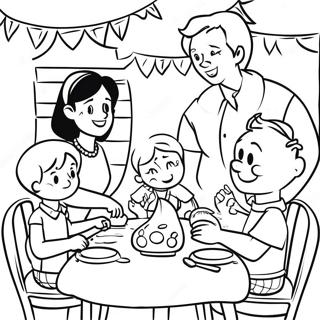 Fun Family Gathering Coloring Page 54852-45650