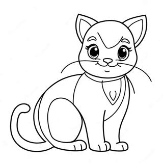 Barbie Cat Coloring Page 54891-45675