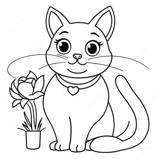 Barbie Cat Coloring Page 54891-45676